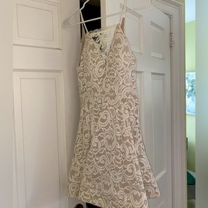 Sequin Hearts junior collection white lace dress, size 1